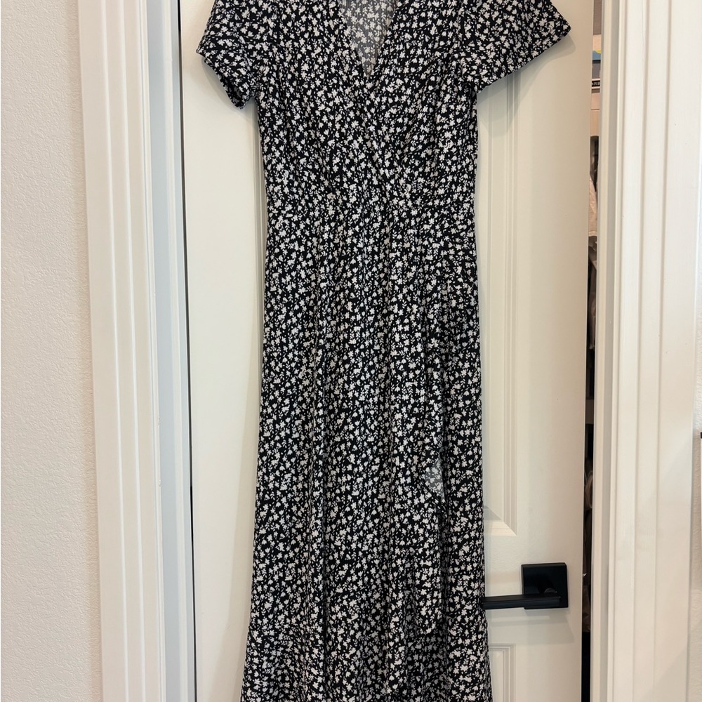 The Raconteur Floral Black and White Dress